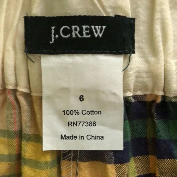 J. Crew vintage madras adjustable strap or halter tie style tank top FIRM price - Picture 9 of 11